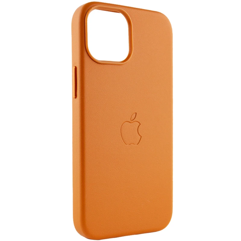 Шкіряний чохол Silicone Case Premium з MagSafe на Apple iPhone 14 (6.1") – Golden Brown. Фото 2 з 5