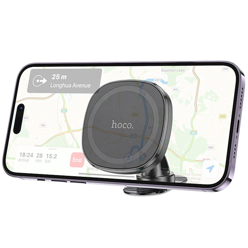 Автотримач Hoco H35 Cheeatag magnetic ring (center console) – Black. Фото 4 з 8