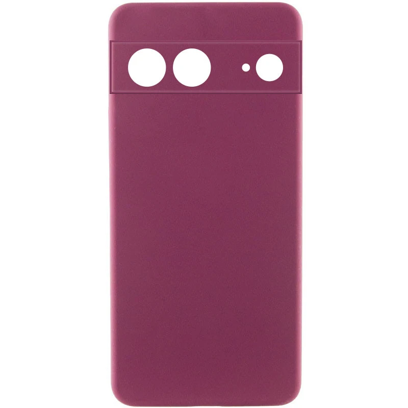 Чохол Silicone Case Lakshmi Premium із закритою камерою для Google Pixel 7a – Бордовий / Plum. Фото 1 з 5