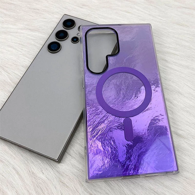 Силіконовий чохол Shiny Mountain (MagFit) для Samsung Galaxy S24 Ultra – Purple. Фото 3 з 3