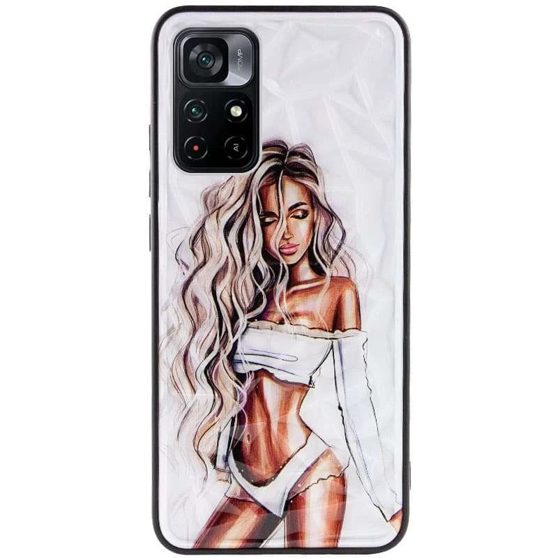 

Стеклянный чехол Prisma Ladies на Xiaomi Poco M4 Pro 5G (White)