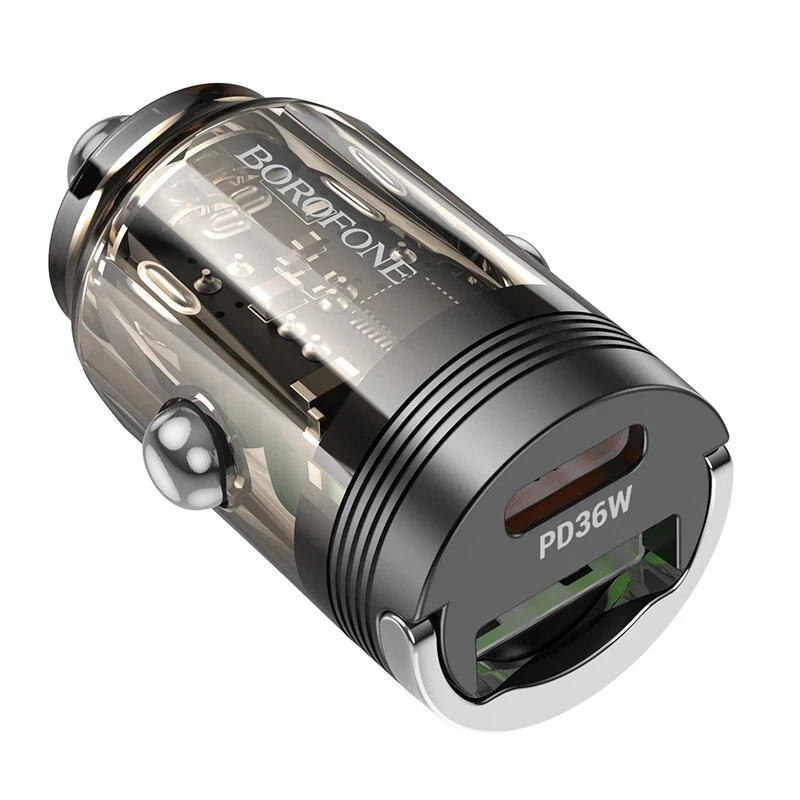 

АЗП Borofone BZ29A Talented PD36W+QC3.0 (1C1A) (Transparent black)