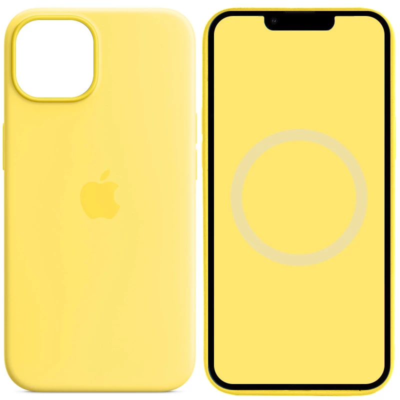 

Чехол Silicone case Premium с Magsafe и анимацией для Apple iPhone 14 (6.1") (Желтый / Canary Yellow), Жовтий / canary yellow