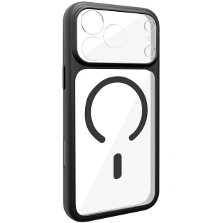 Чохол TPU+PC GETMAN Moon Clear with MagSafe для Apple iPhone 13 Pro (6.1") — Black
