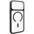 Чохол TPU+PC GETMAN Moon Clear with MagSafe для Apple iPhone 16 Pro Max – Black. Фото 1 з 8