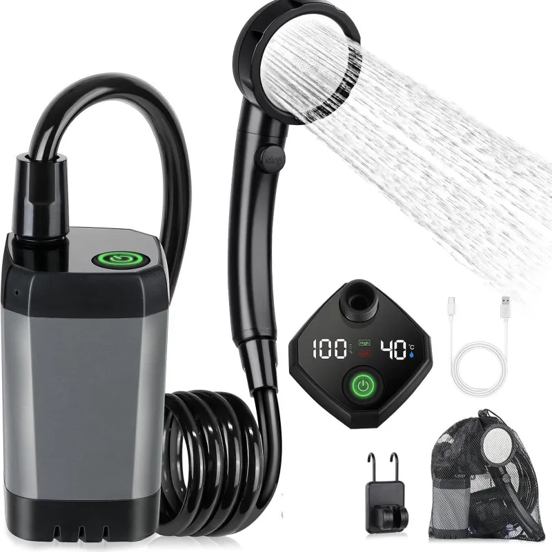 Портативний душ Spopal Pro Water Temp and Battery Level Indicator 6000mAh + bucket 20L (USB-C) фото 1 з 1