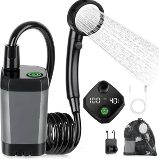 Портативний душ Spopal Pro Water Temp and Battery Level Indicator 6000mAh + bucket 20L (USB-C) фото 1 з 4