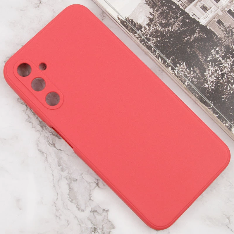 Кольоровий силіконовий чохол із захистом камери на Samsung Galaxy A15 4G/5G – Червоний / Camellia. Фото 2 з 5