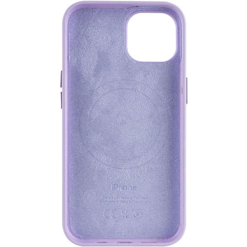 Кожаный чехол Leather Case с MagSafe для Apple iPhone 14 (6.1") – Elegant purple. Фото 4 из 9