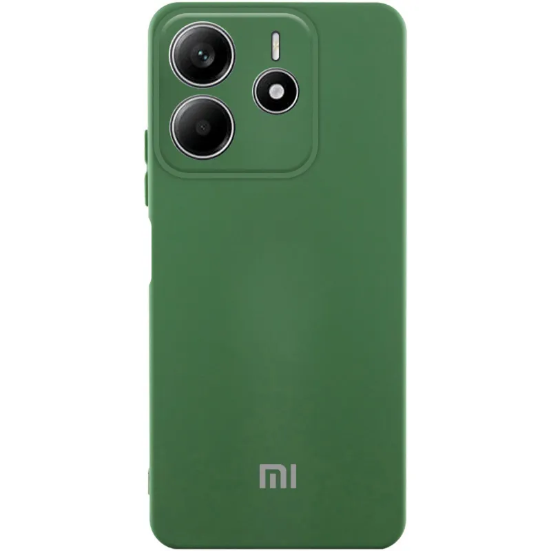 Чехол Silicone Case Lakshmi Premium L с закрытой камерой для Xiaomi Redmi Note 14 5G – Зеленый / Cyprus Green. Фото 1 из 2