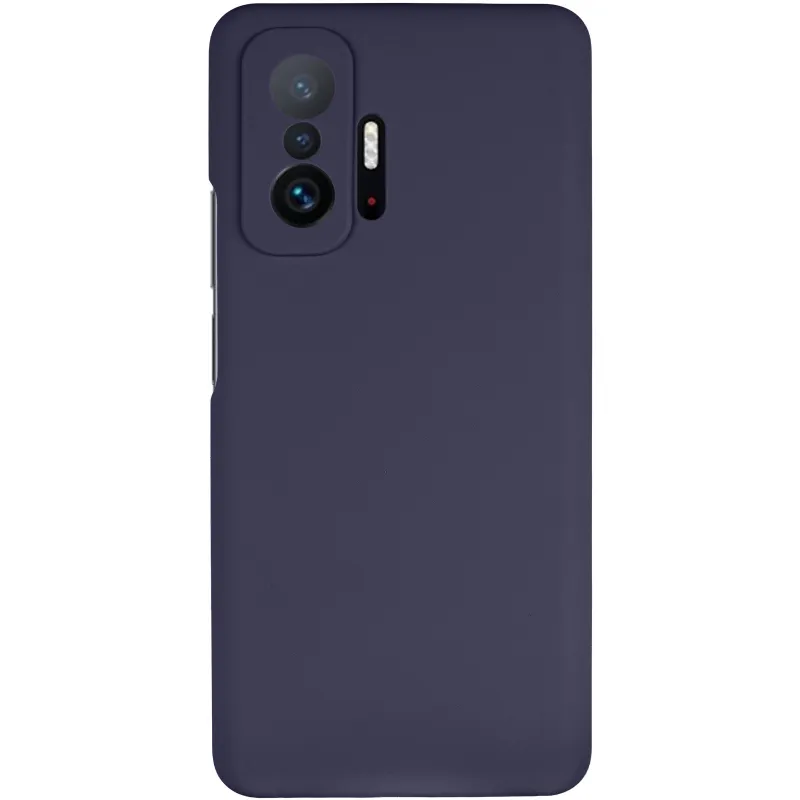 Чохол Silicone Case Lakshmi Premium із закритою камерою для Xiaomi 11T / 11T Pro – Темно-синій / Midnight blue. Фото 3 з 6