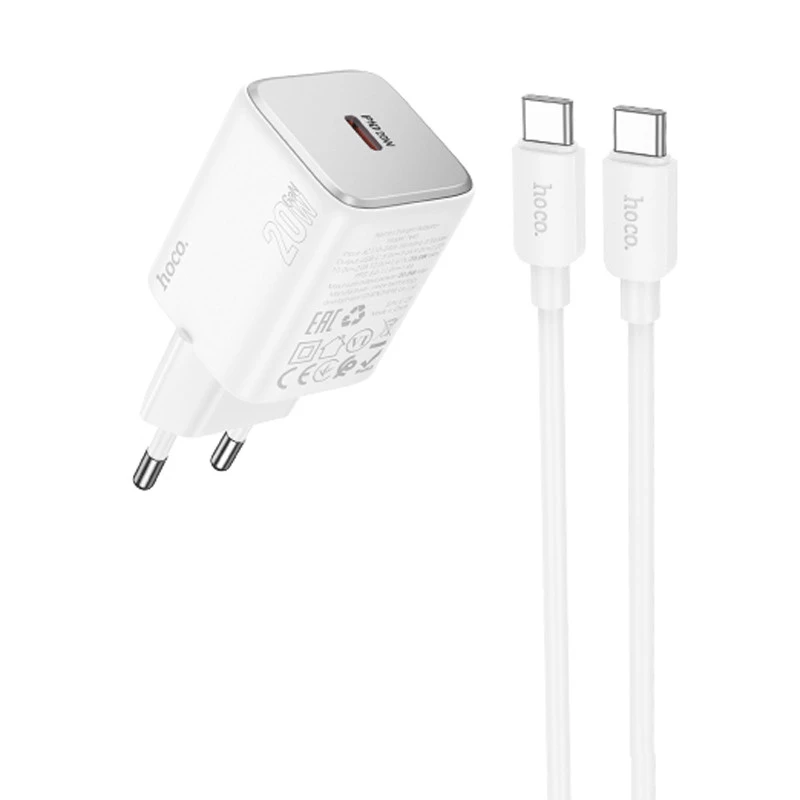 

МЗП Hoco N40 Mighty 1C PD20W + Type to Type-C (White)