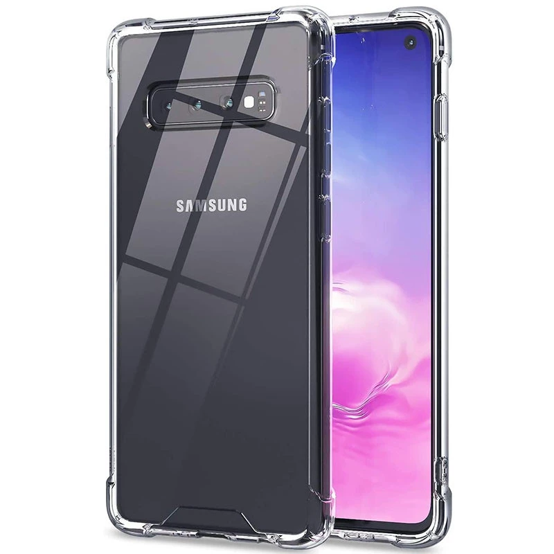 

Ультратонкий силиконовый чехол GETMAN с крытыми бортами для Samsung Galaxy S10+ (Бесцветный (прозрачный)), Безбарвний (прозорий)