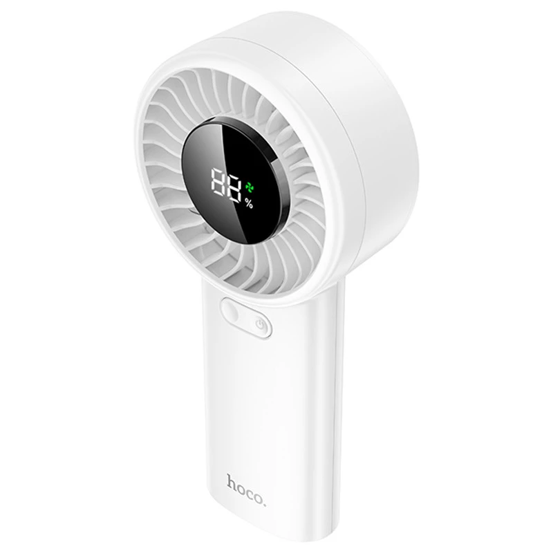 Портативний вентилятор Hoco HX62 Endless handheld fan 6000 mAh – White. Фото 3 з 8