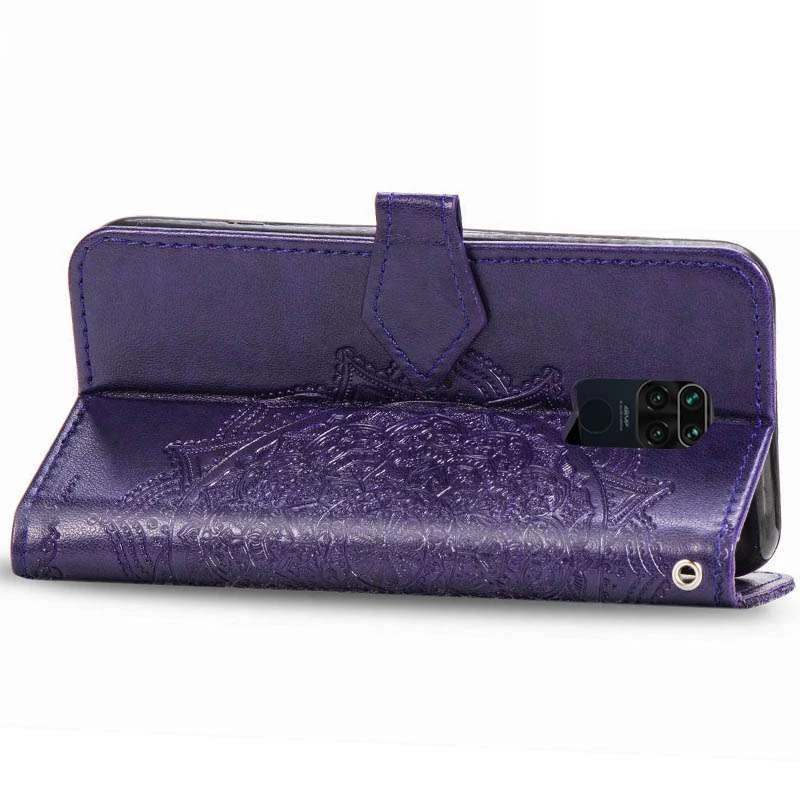 Шкіряний чохол-книжка Art Case з візитницею для Xiaomi Redmi Note 9 / Redmi 10X – Фіолетовий. Фото 3 з 7