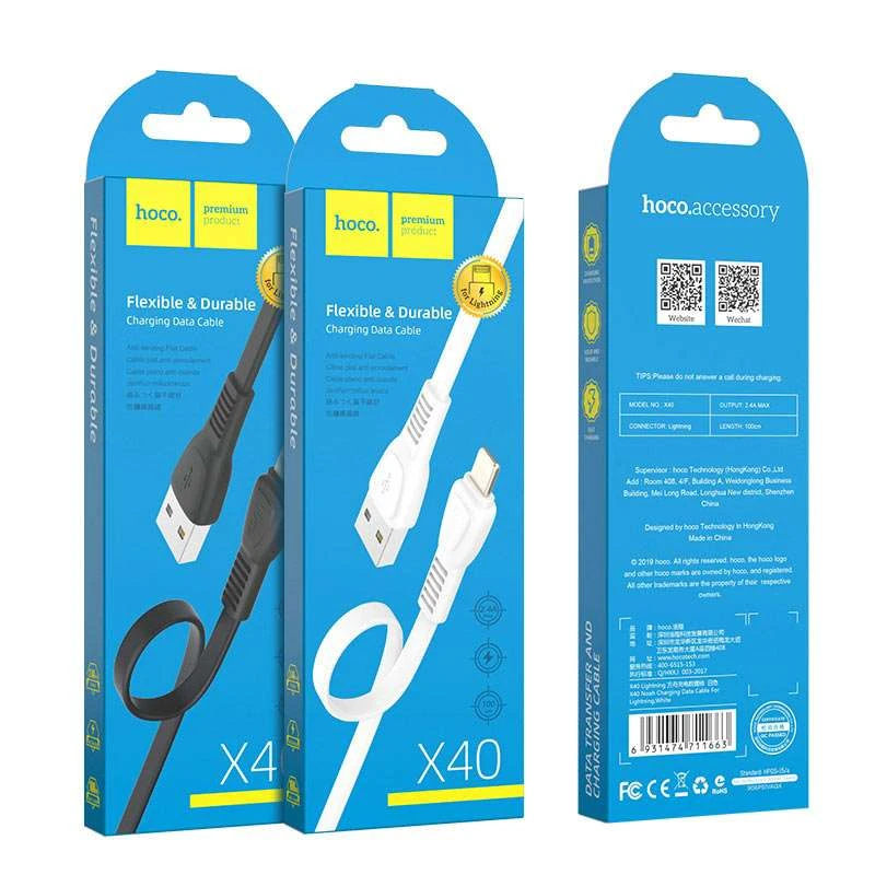 Дата кабель Hoco X40 Noah USB to Lightning (1m) фото 2 з 2