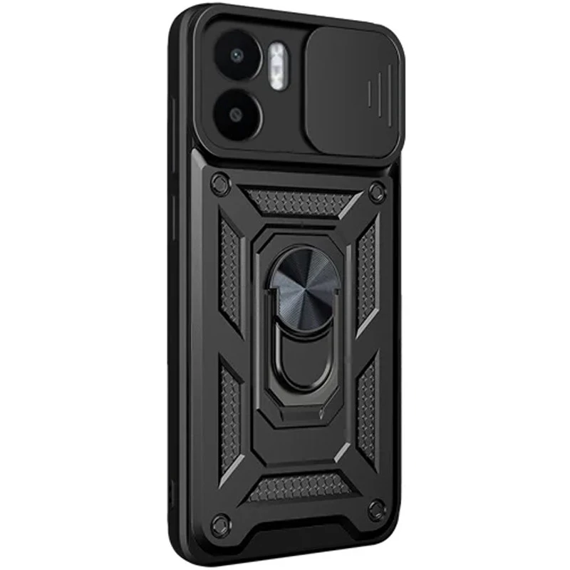 Ударопрочный чехол Serge Ring с защитой камеры для Xiaomi Redmi A1 / A2 – Черный. Фото 3 из 7