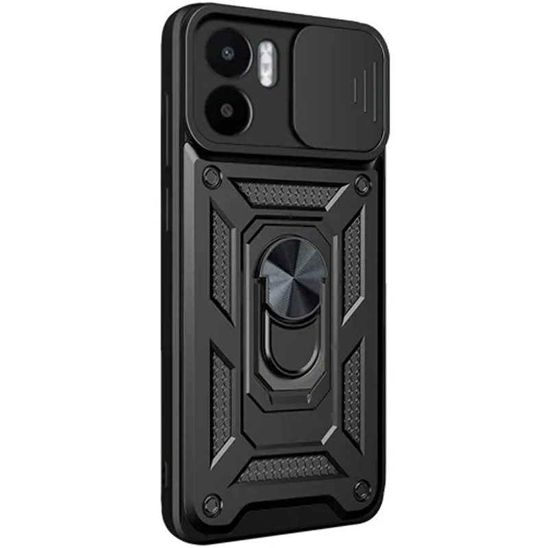 Ударопрочный чехол Ummi Camshield Serge Ring (in box) для Xiaomi Redmi A1 / A2 – Черный / Black. Фото 1 из 2