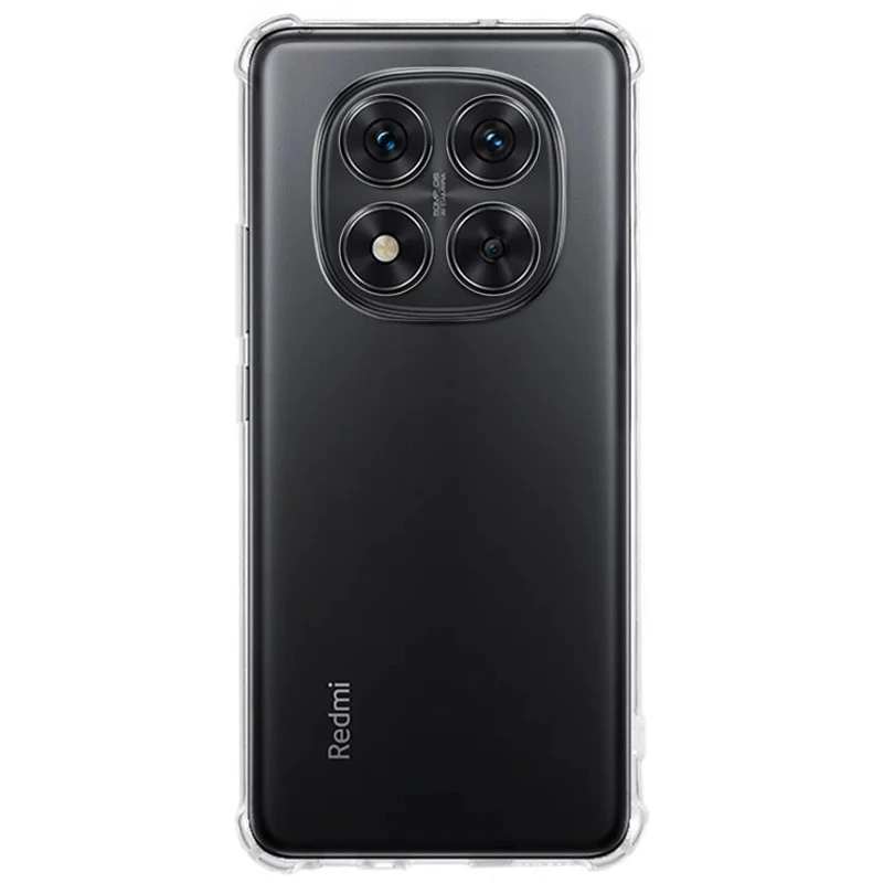 Силиконовый чехол с крытыми бортами для Xiaomi Redmi Note 15 5G – Бесцветный (прозрачный). Фото 2 из 3