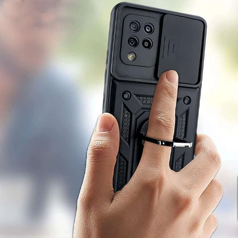 Ударопрочный чехол Serge Ring с защитой камеры для Samsung Galaxy A22 4G – Черный. Фото 4 из 4