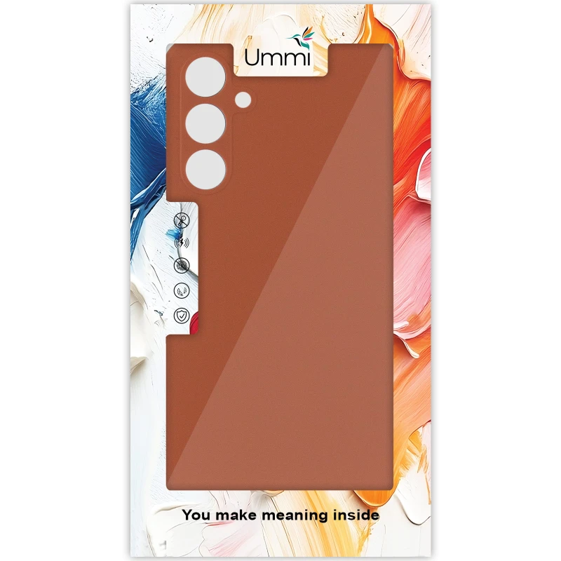 Чохол Silicone Cover Ummi Lakshmi Full Camera (AA) для Samsung Galaxy M35 – Коричневий / Brown. Фото 3 з 3