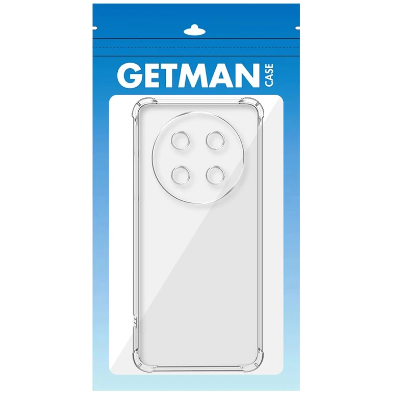 Ультратонкий силіконовий чохол GETMAN з критими бортами та камерою для Honor X9c – Безбарвний (прозорий). Фото 3 з 3