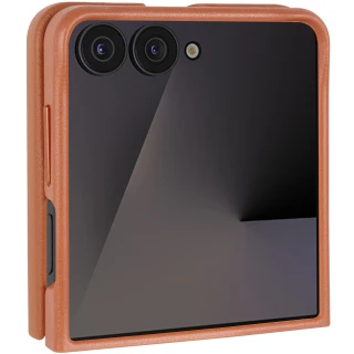 Кожаный чехол Leather Case Premium для Samsung Galaxy Z Flip7 — Brown