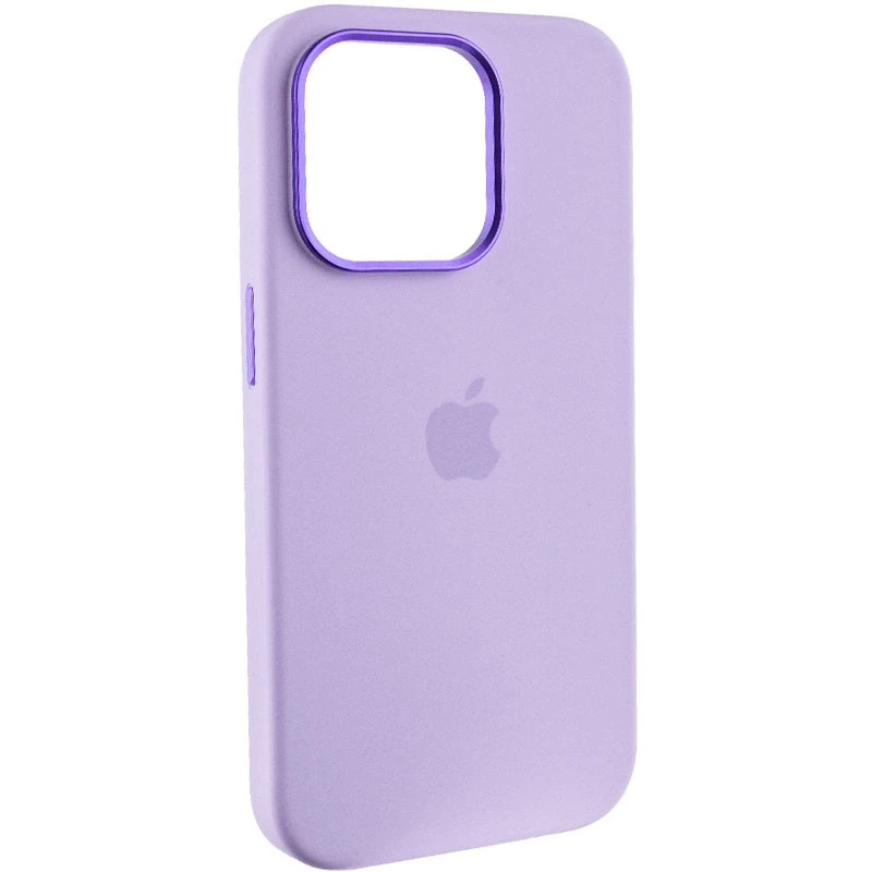 Чехол Silicone Case с металлическими кнопками для Apple iPhone 13 Pro Max (6.7") – Сиреневый / Lilac. Фото 2 из 9