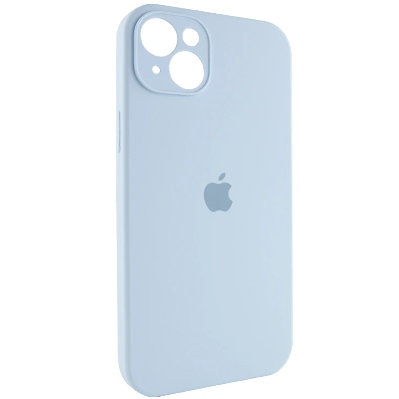 Чехол Silicone Case с защитой камеры для Apple iPhone 14 (6.1") – Голубой / Sweet Blue. Фото 3 из 7