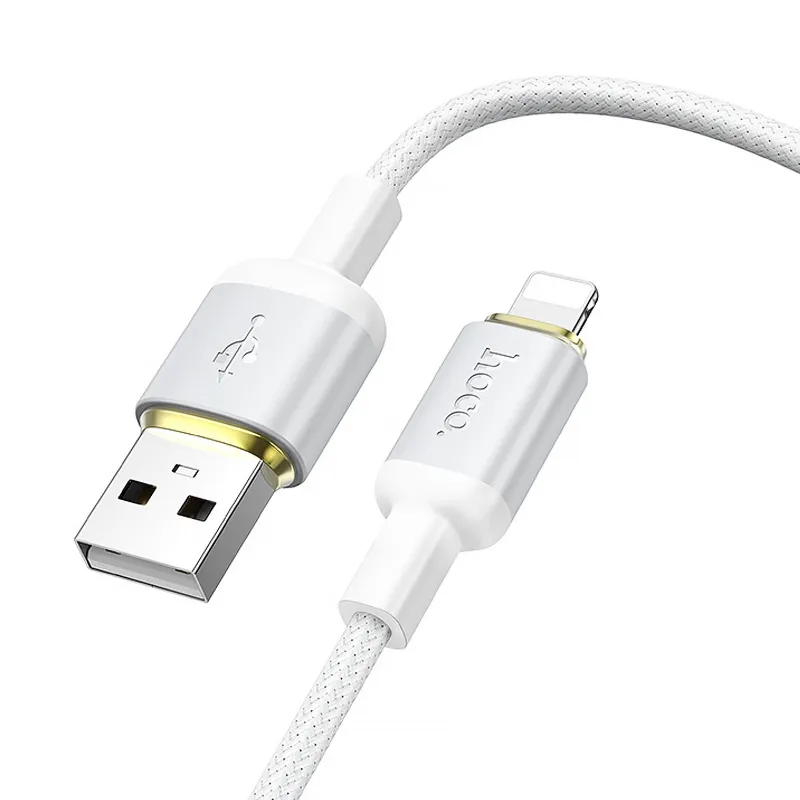Дата кабель Hoco X128 Benefit USB to Lightning 12W (1m) – White. Фото 2 з 4