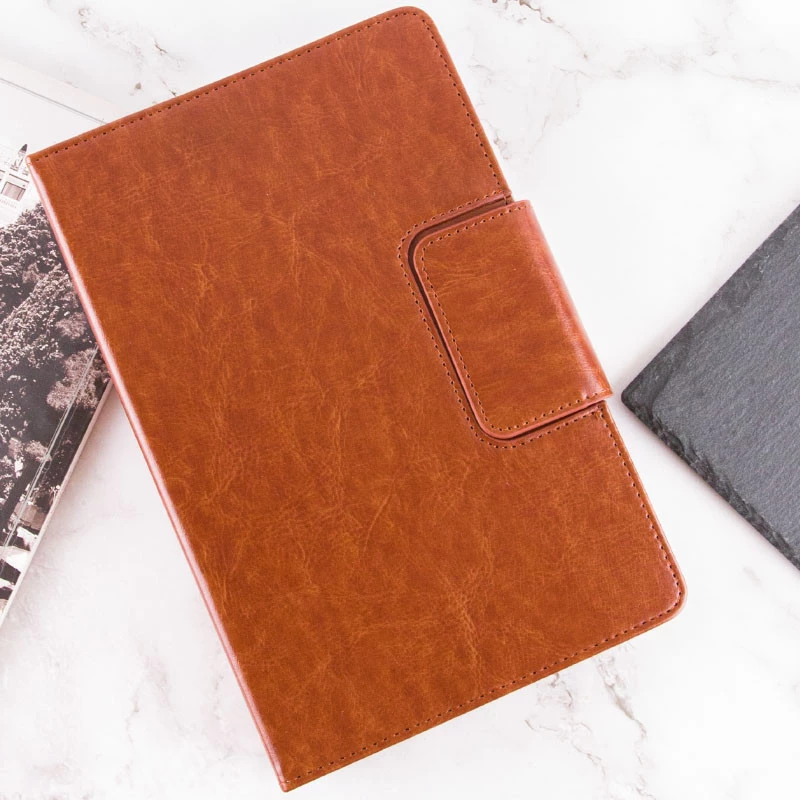 Універсальний шкіряний чохол книжка для планшета 7-8" – Коричневий. Фото 10 з 10