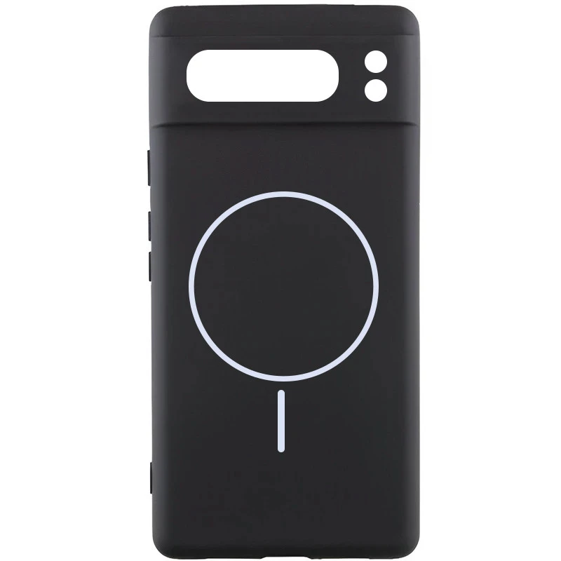 Чехол Silicone Cover Lakshmi Full Camera (AA) with Magnetic Fit для Google Pixel 8 Pro – Черный / Black. Фото 1 из 4