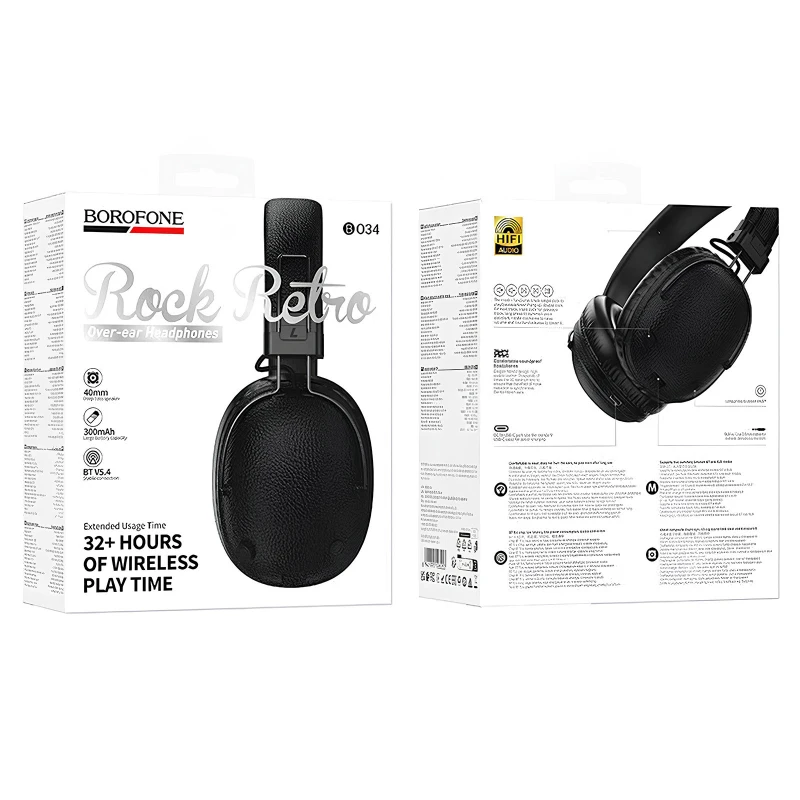 Накладні бездротові навушники Borofone BO34 Suenos – Black. Фото 3 з 3