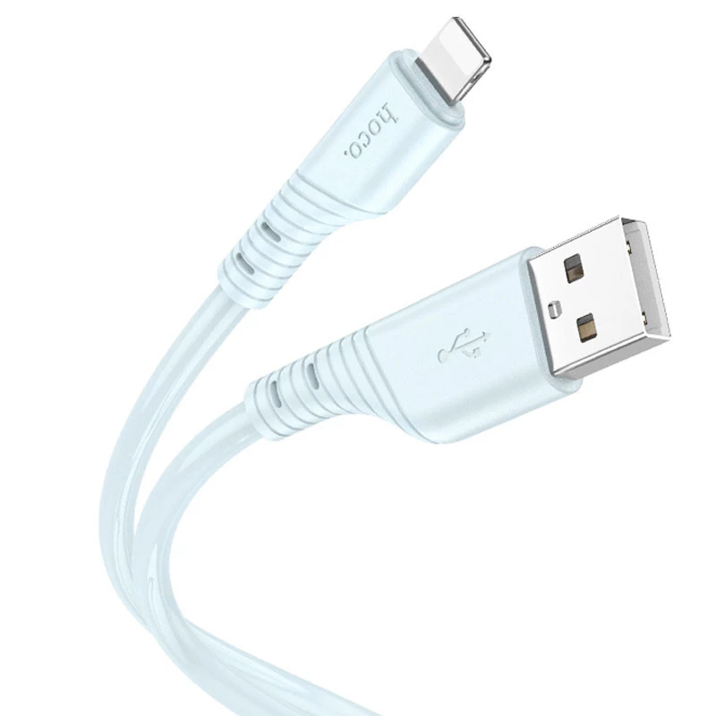 

Дата кабель Hoco X97 Crystal color USB to Lightning (1m) (Light blue)