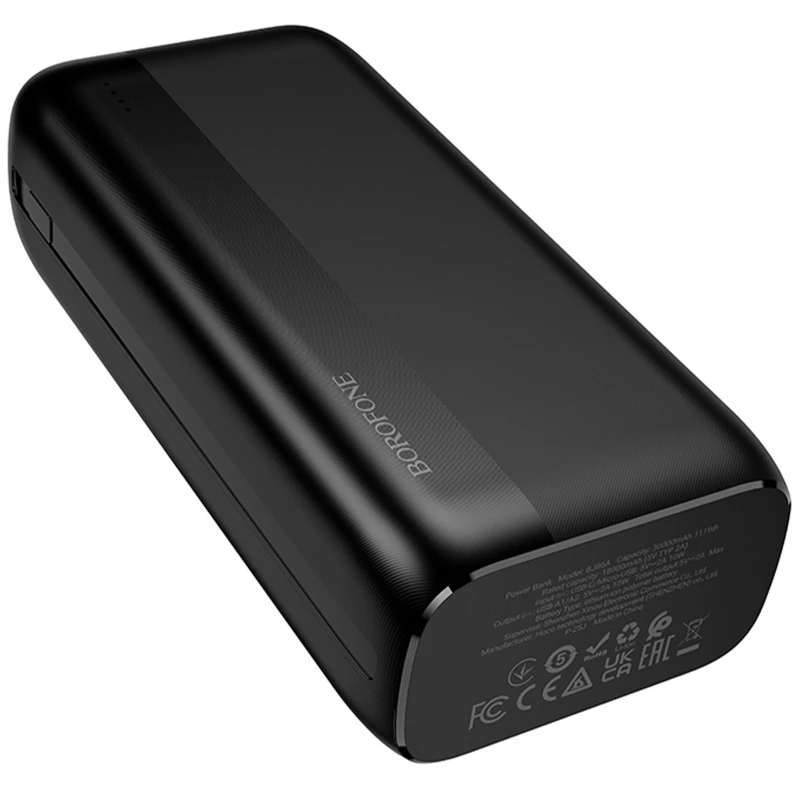 Портативний ЗП Power Bank Borofone BJ86A Victoria 30000 mAh – Black. Фото 4 з 6