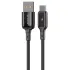 Дата кабель Proove Flex Metal USB to Type-C 3A (1m) – Black. Фото 1 з 3