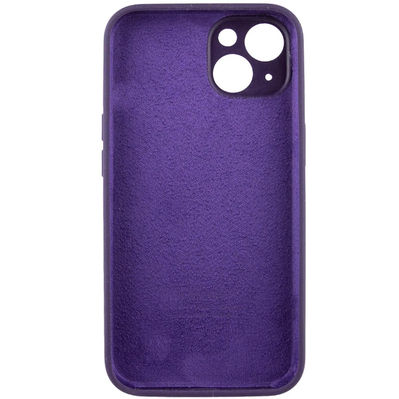 Чехол Silicone Case с защитой камеры для Apple iPhone 14 (6.1") – Фиолетовый / Elderberry. Фото 4 из 6