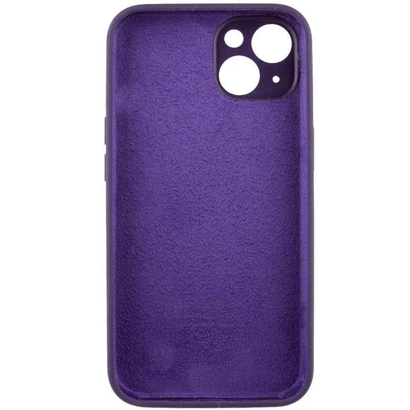 Чехол Silicone Case с защитой камеры для Apple iPhone 15 (6.1") – Фиолетовый / Elderberry. Фото 4 из 6