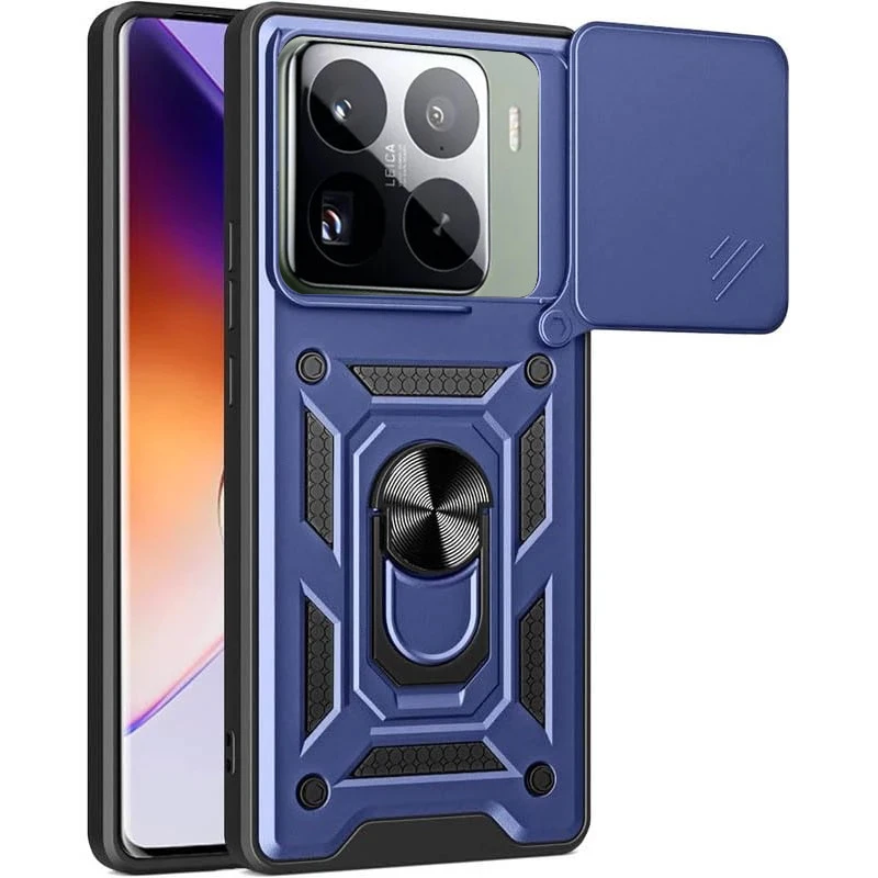 Ударопрочный чехол Ummi Camshield Serge Ring (in box) для Xiaomi 15 – Синий / Navy. Фото 1 из 1