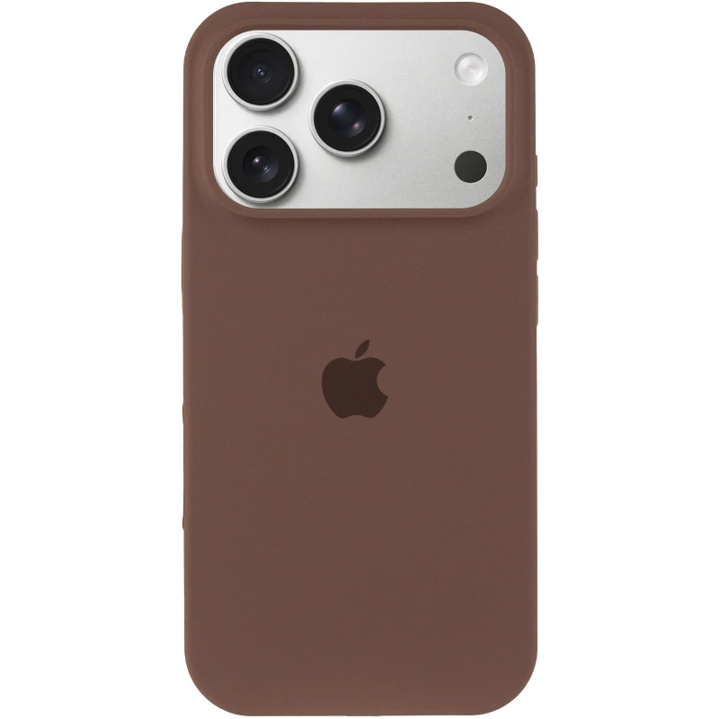 Чехол Silicone Case (AA) Logo with MagSafe для Apple iPhone 17 Pro Max (6.9") – Коричневый / Brown. Фото 3 из 6