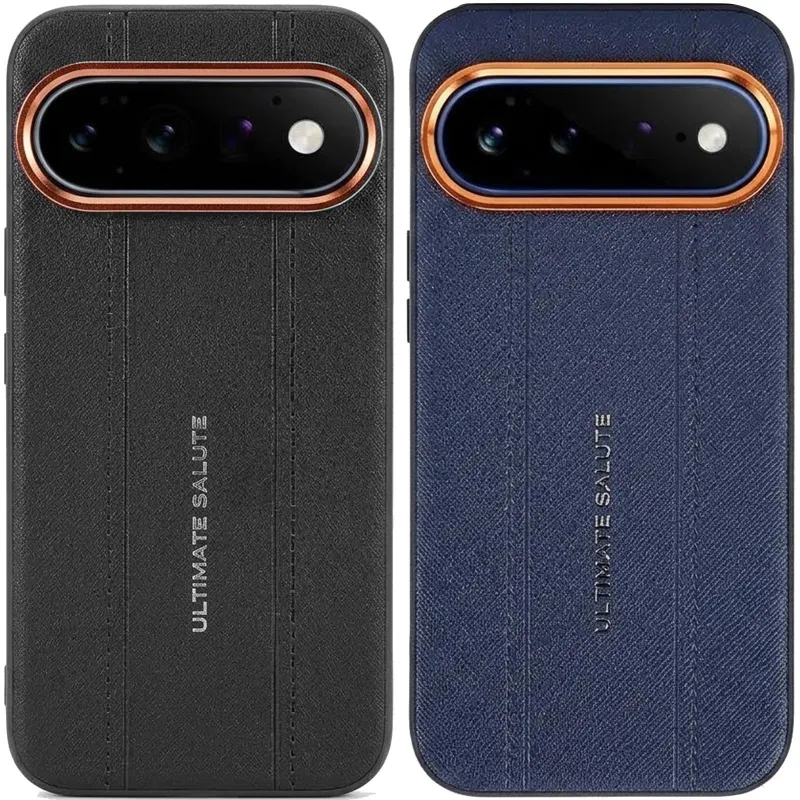 TPU+PC Vegan Leather Case with Metal Camera Frame для Google Pixel 11 Pro фото 1 з 1