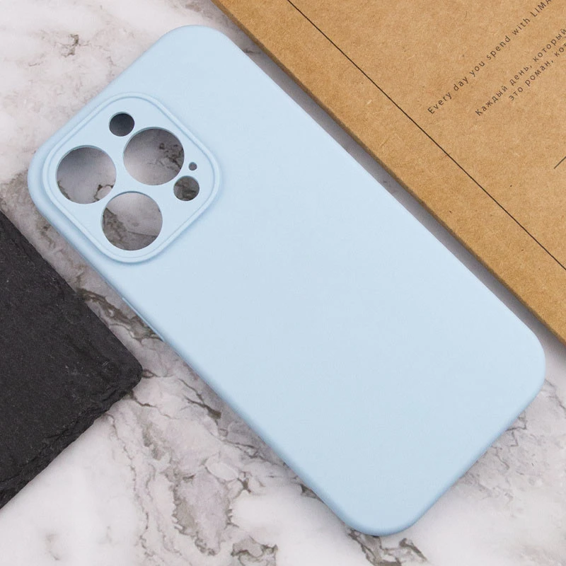 Чехол Silk Full Camera Protective (AA) NO LOGO для Apple iPhone 14 Pro (6.1") – Голубой / Sweet Blue. Фото 5 из 6