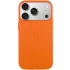 Чохол шкіряний Leather Case (AA) with MagSafe and Animation для Apple iPhone 17 Air (6.5") – Orange. Фото 1 з 3