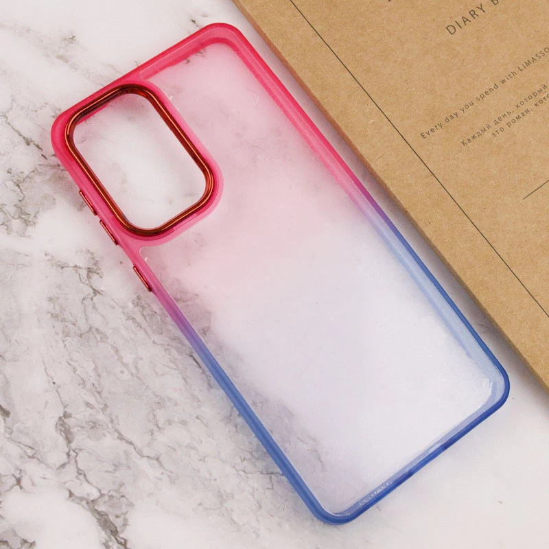 Силиконовый чехол фреш для Motorola Moto E13 – Синий / Розовый. Фото 3 из 4