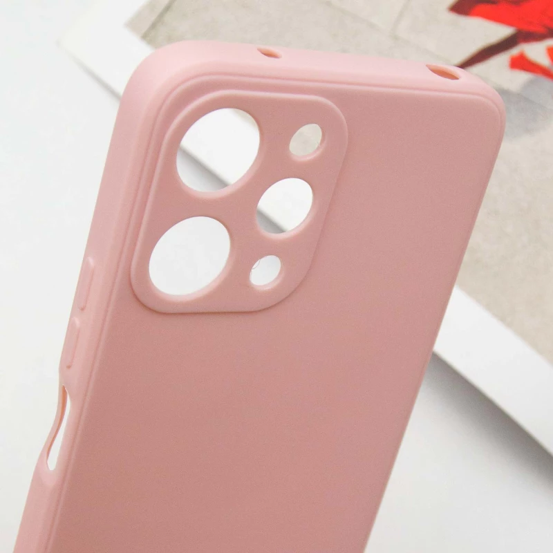 Цветной силиконовый чехол с защитой камеры для Xiaomi Redmi 12 – Розовый / Pink Sand. Фото 8 из 9