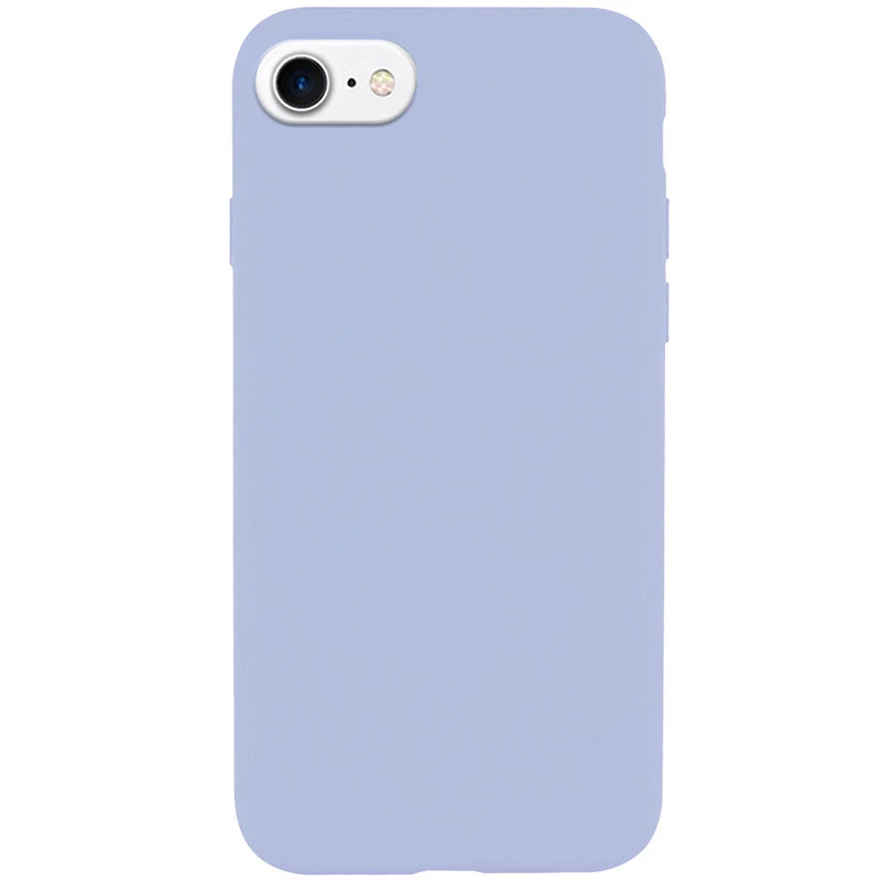Чехол с закрытым низом Silicone Case для Apple iPhone SE (2020) – Голубой / Lilac Blue. Фото 1 из 1