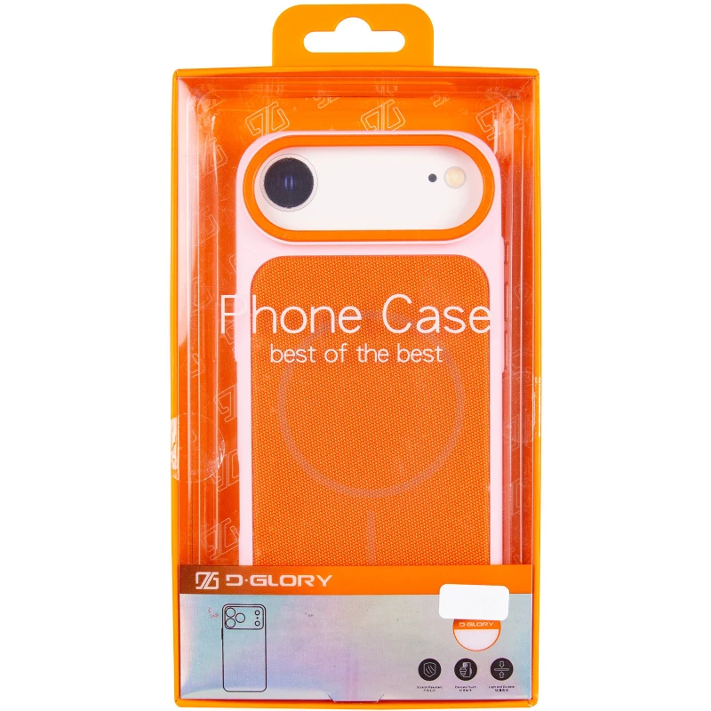 Чехол TPU TechWoven Hybrid with MagSafe для Apple iPhone 17 Air (6.5") – Pink / Orange. Фото 8 из 8