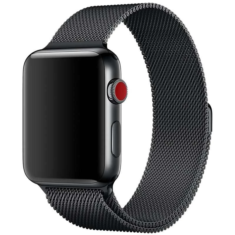 

Ремешок Milanese Loop Design для Apple watch 42mm/44mm (Черный), Чорний