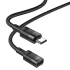 Переходник Hoco U107 Type-C male to Type-C female USB2.0 (1.2m) – Black. Фото 2 из 7