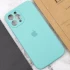 Чехол Silicone Case с защитой камеры для Apple iPhone 12 Pro Max (6.7") – Бирюзовый / Marine Green. Фото 7 из 8